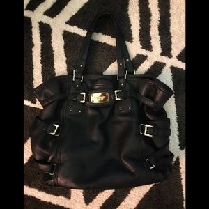 Michael Kors Black Leather Satchel Bag